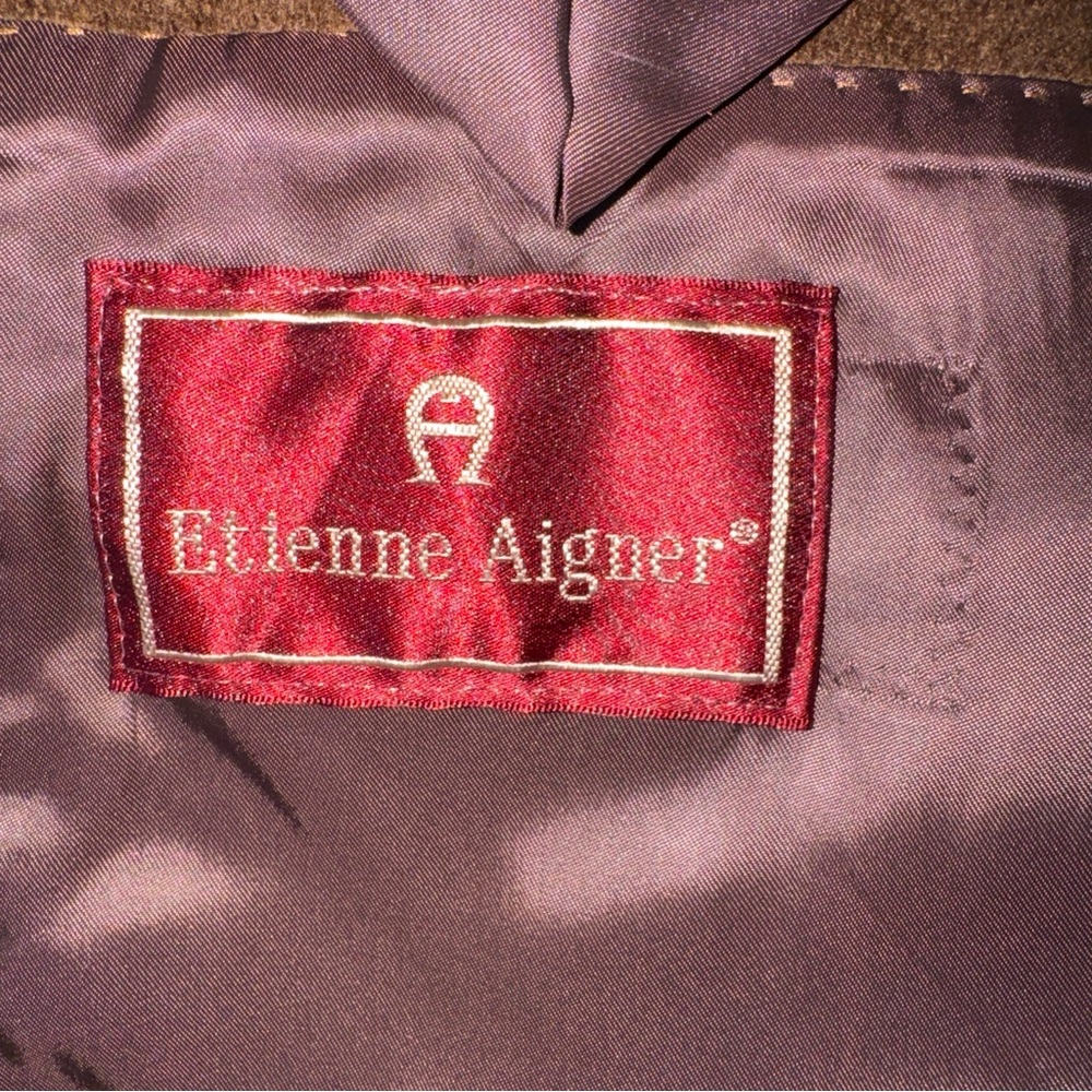 Etienne Aigner Brown 100% Cashmere Jacket Blazer Sport Coat 44S Quiet Luxury - Picture 12 of 15